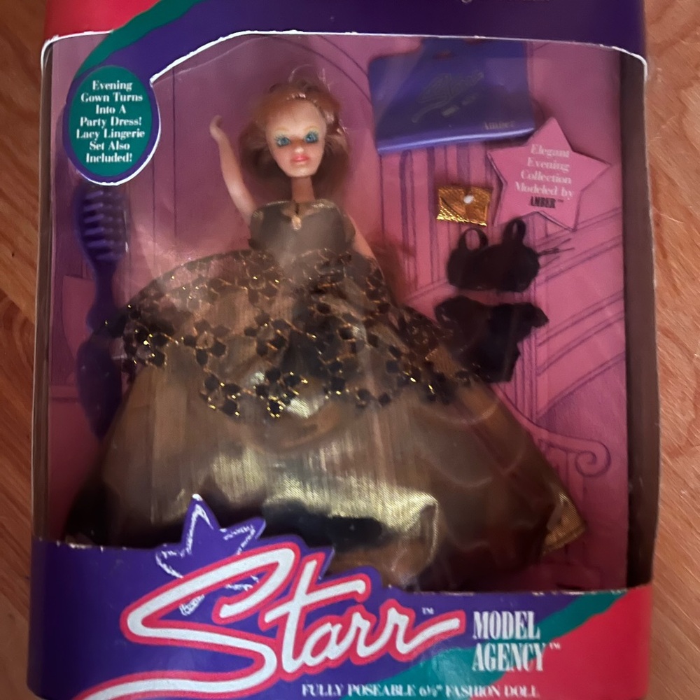 Model Agency Fashion Doll with Gold Dress